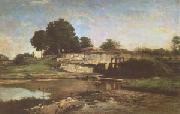 Charles-Francois Daubigny The Flood-Gate at Optevoz (mk05) oil painting picture wholesale